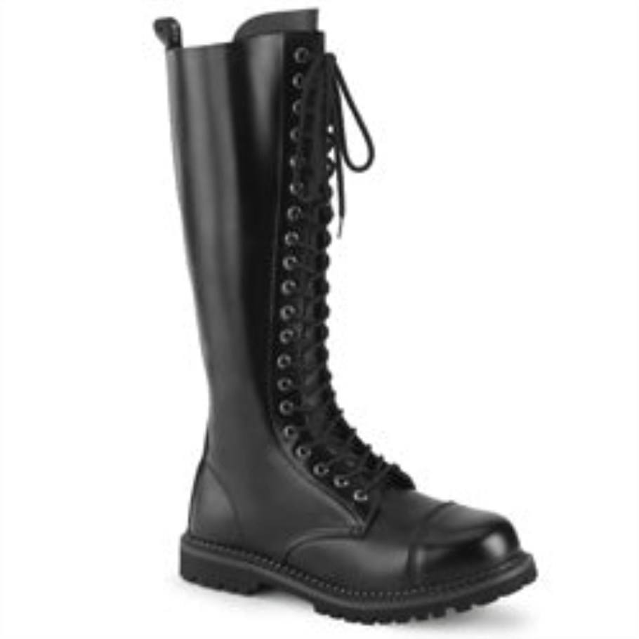 Botas Riot-20 Demonia Piel Negro