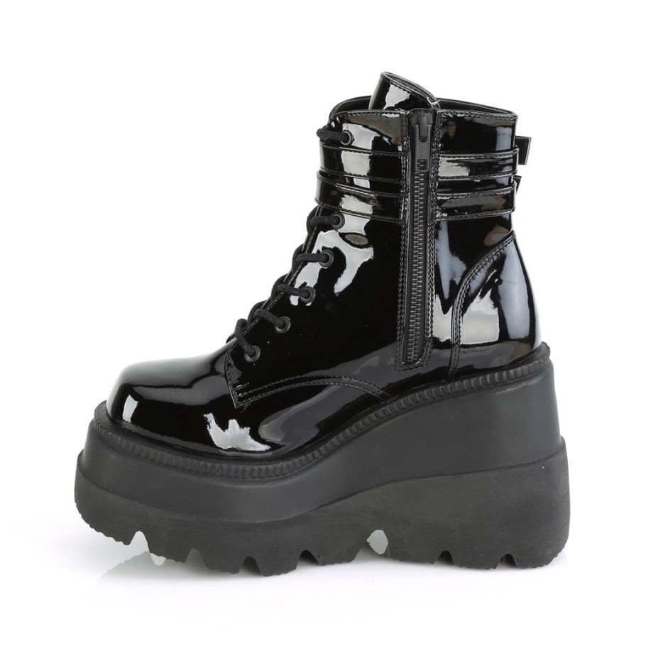 Shaker-52 Botas Demonia Charol Negro