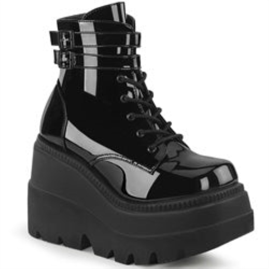 Shaker-52 Botas Demonia Charol Negro