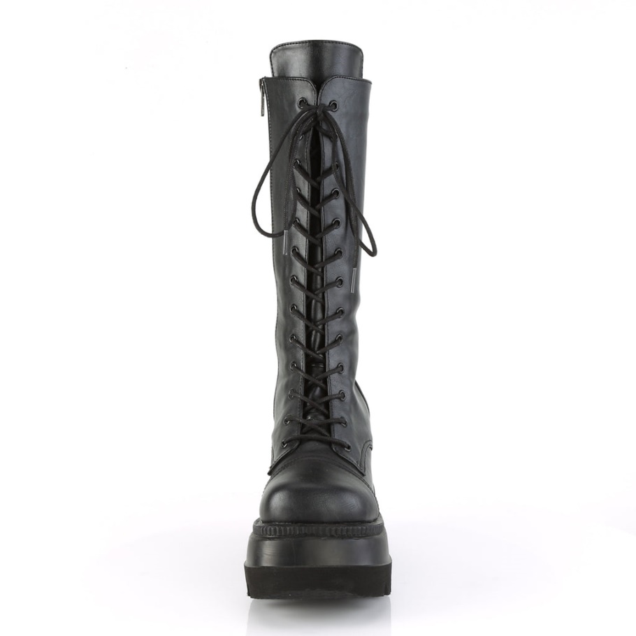 Shaker-72 Demonia Botas Cuero Vegano Negro