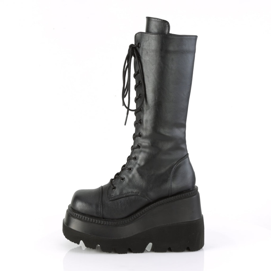Shaker-72 Demonia Botas Cuero Vegano Negro