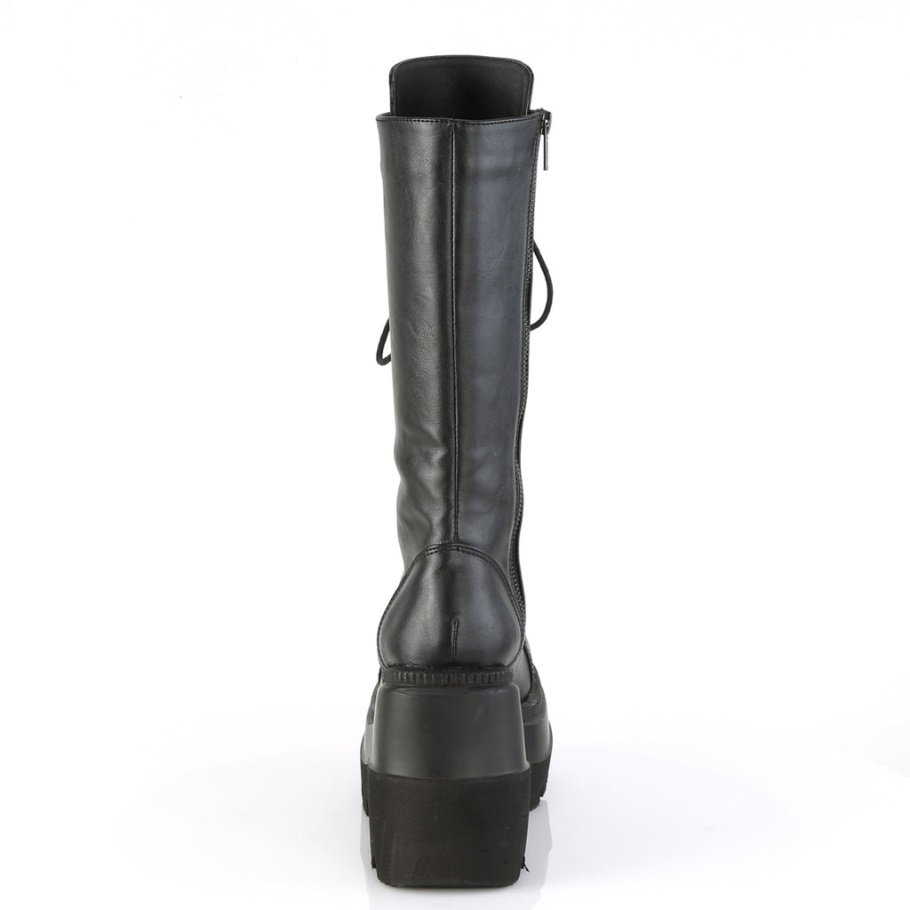 Shaker-72 Demonia Botas Cuero Vegano Negro