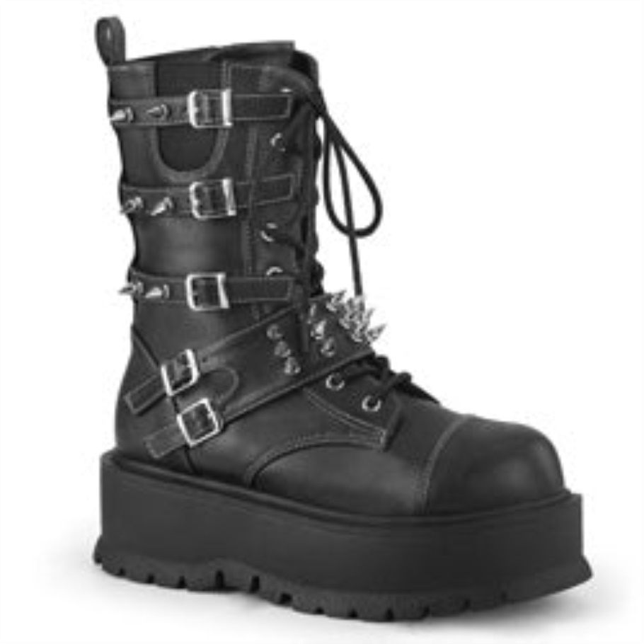 Slacker-165 Demonia Botas Cuero Vegano Negro