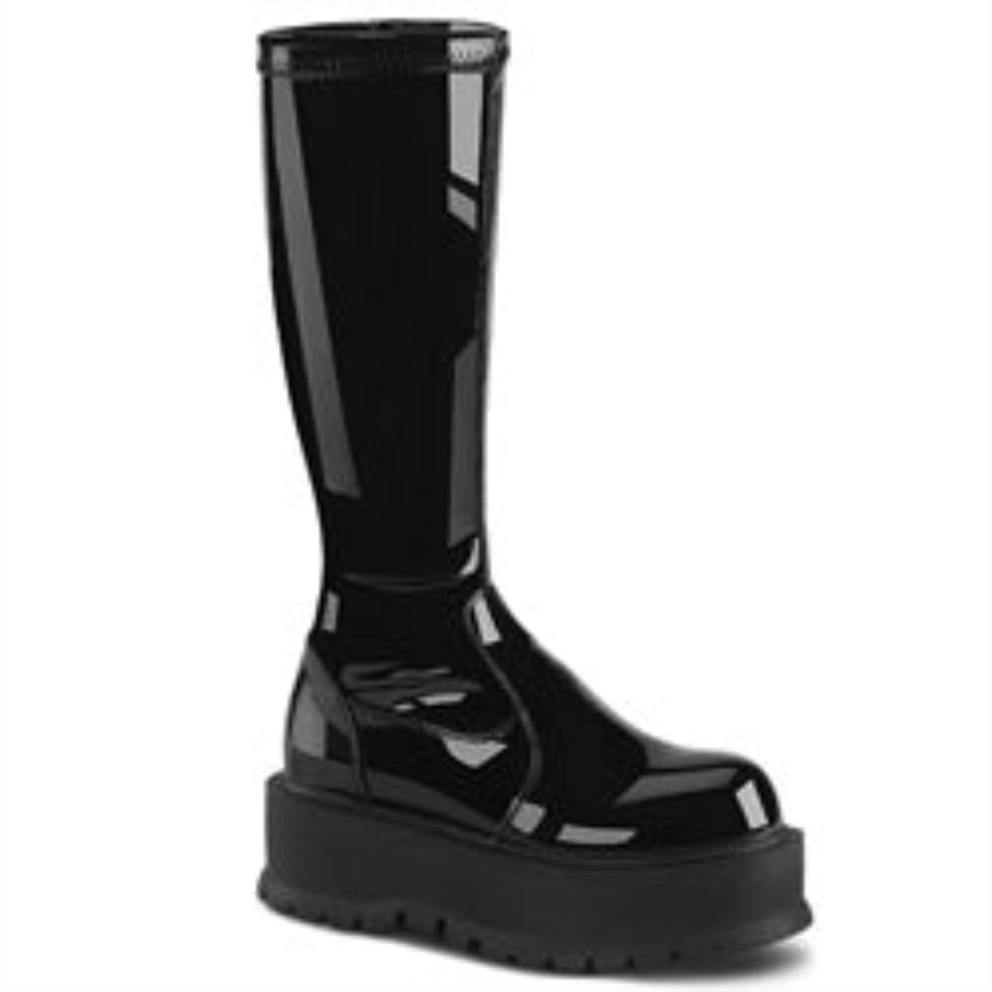 Slacker-200 Botas Demonia Charol Negro