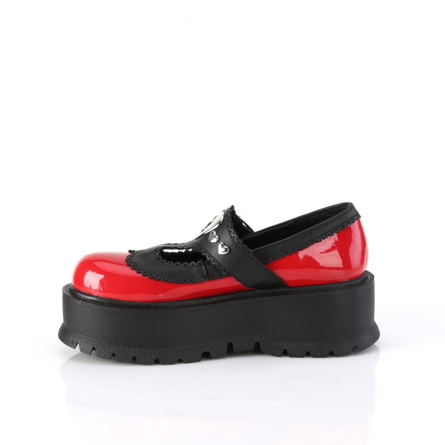 Slacker-23 Demonia Spain Cuero Vegano Rojo-negro