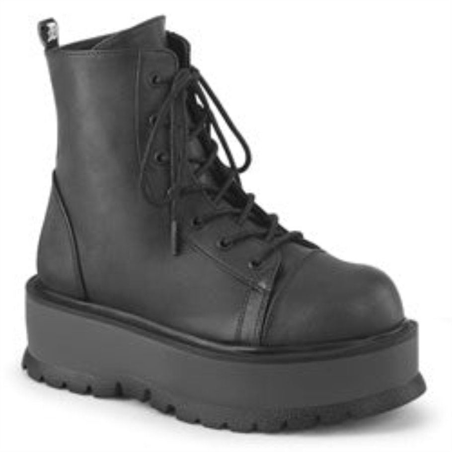 Slacker-55 Demonia Botas Cuero Vegano Negro
