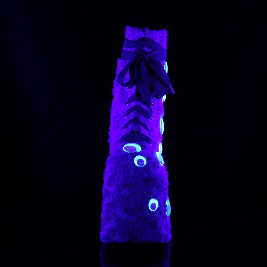 Slay-206 Botas De Demonio Piel Sintética Verde Lima