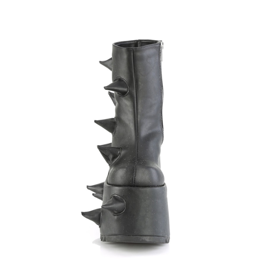 Slay-77 Botas Demonia Negras De Piel Vegana
