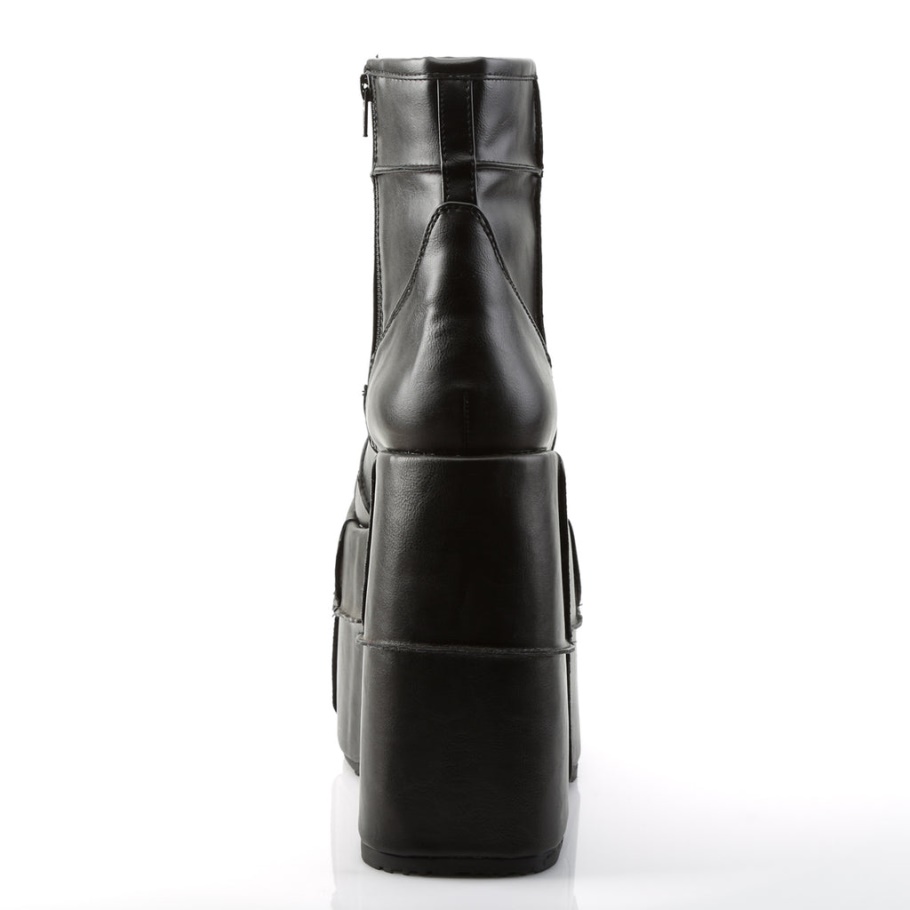 Stack-201 Botas Demonia Negras De Cuero Vegano