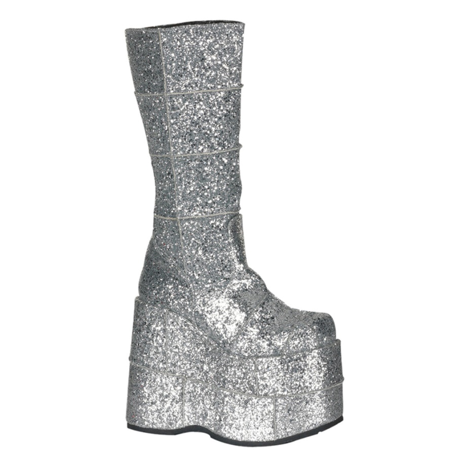 Stack-301g Demonia Botas Plata Gltr