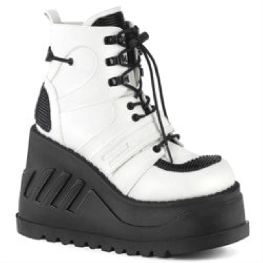 Stomp-13 Botas Demonia Piel Vegana Blanco