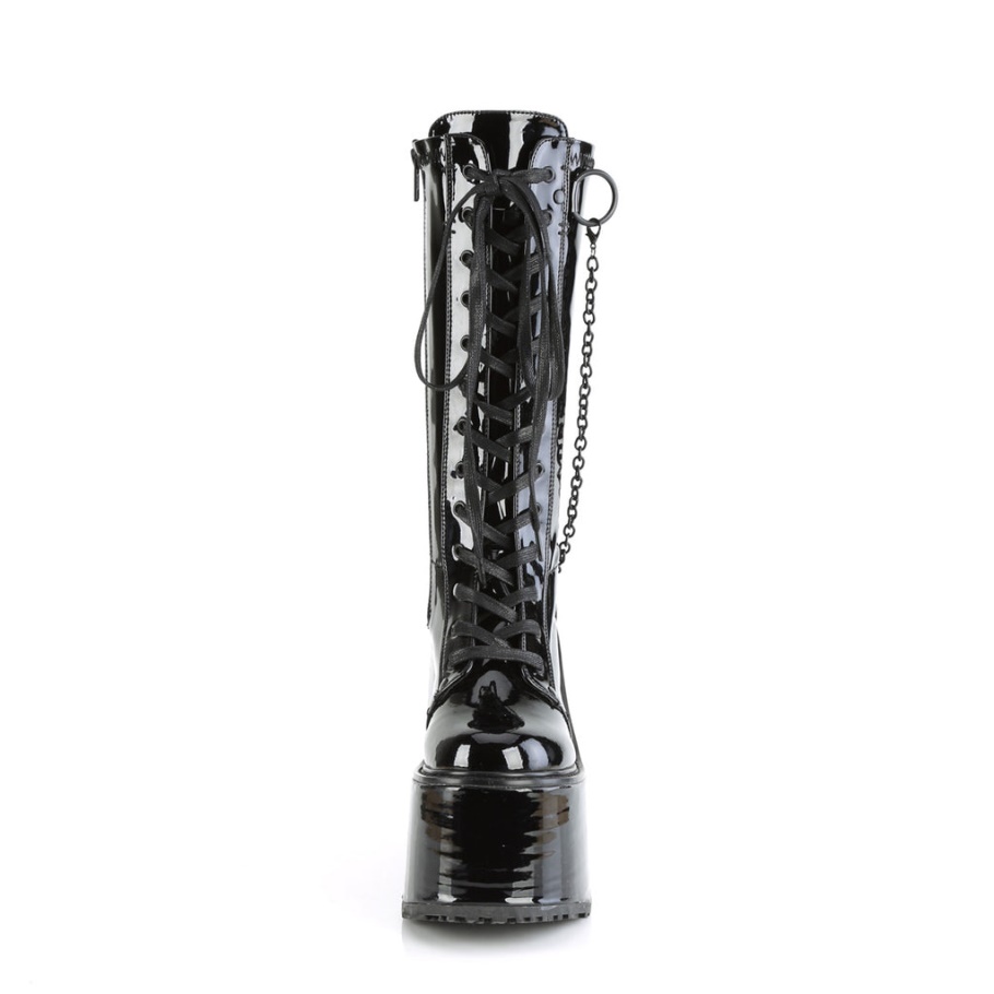 Swing-150 Botas Demonia Charol Stretch Negro