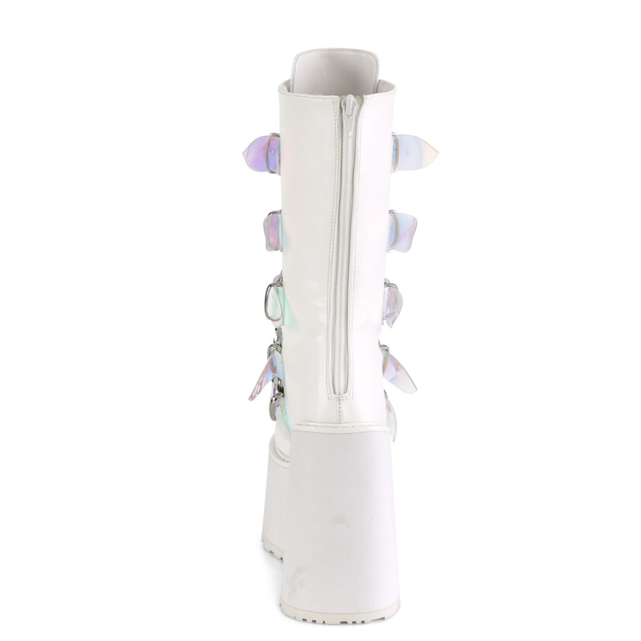 Swing-230 Botas Demonia Cuero Vegano Blanco