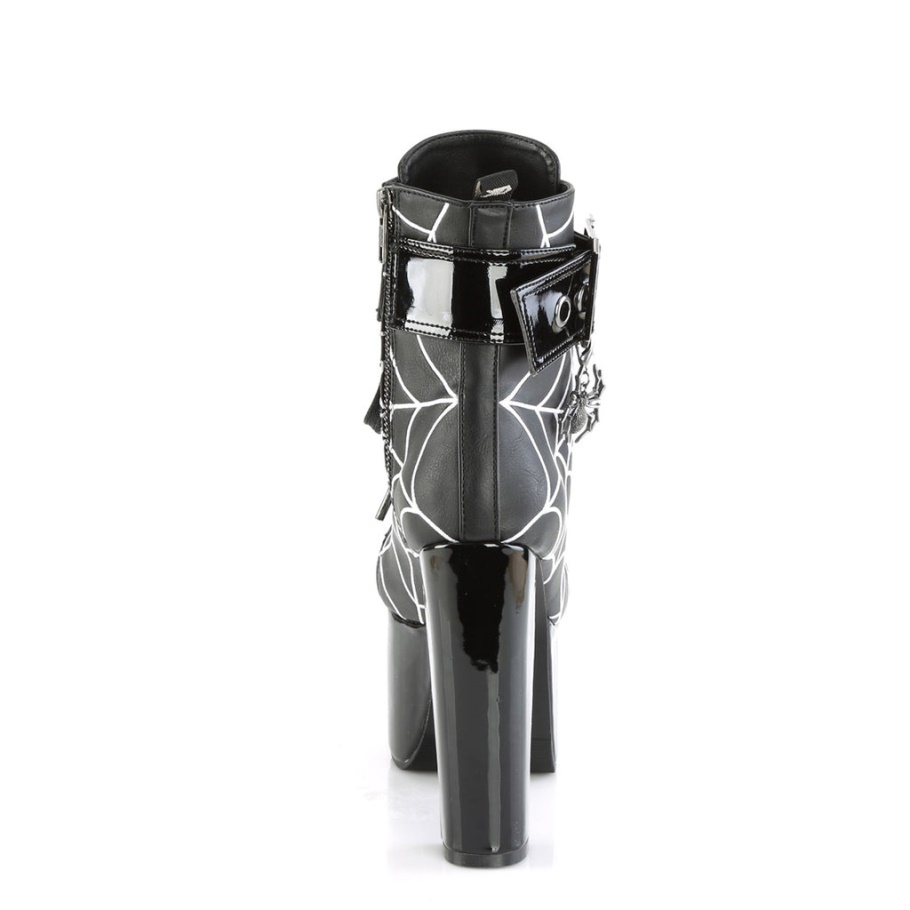 Torment-51 Demonia Botas Cuero Vegano Negro