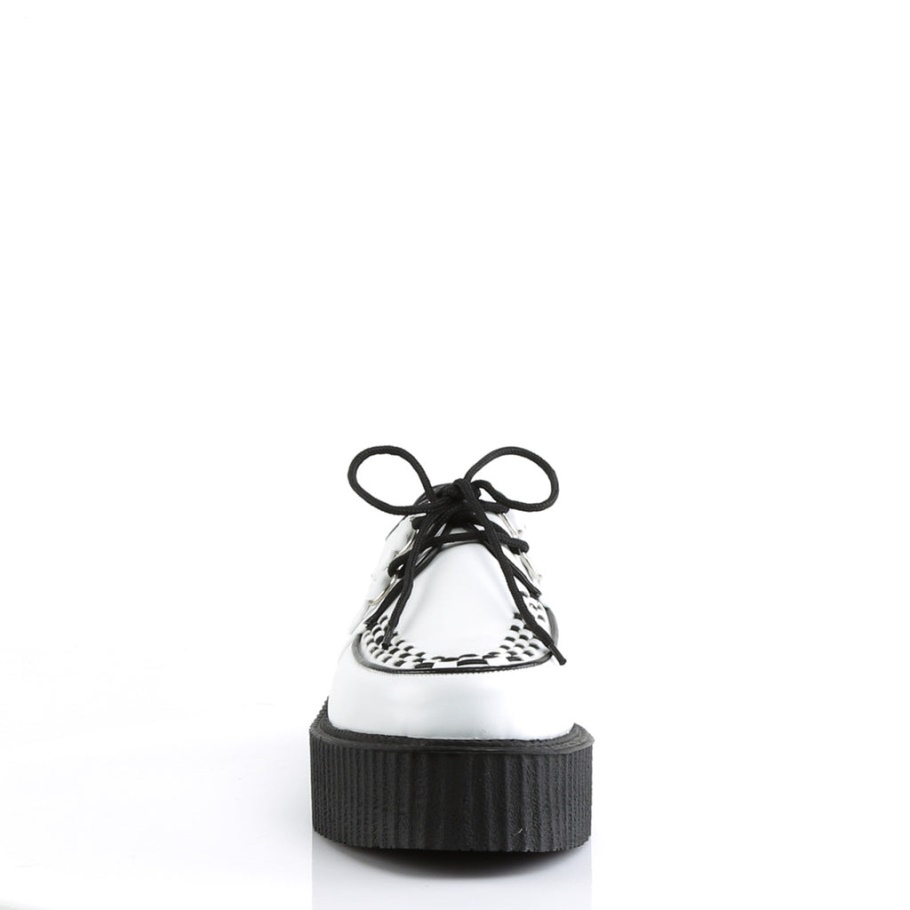 V-creeper-502 Cuero Vegano Blanco Demonia España