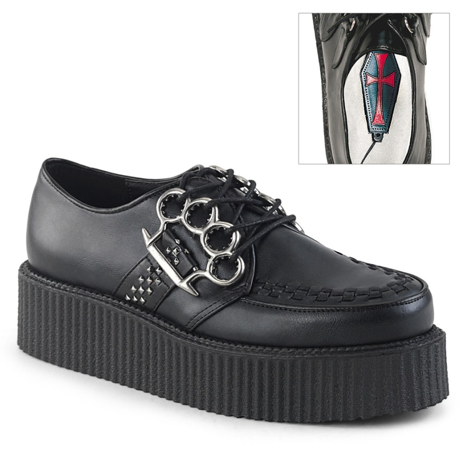 V-creeper-516 Cuero Vegano Negro Demonia España