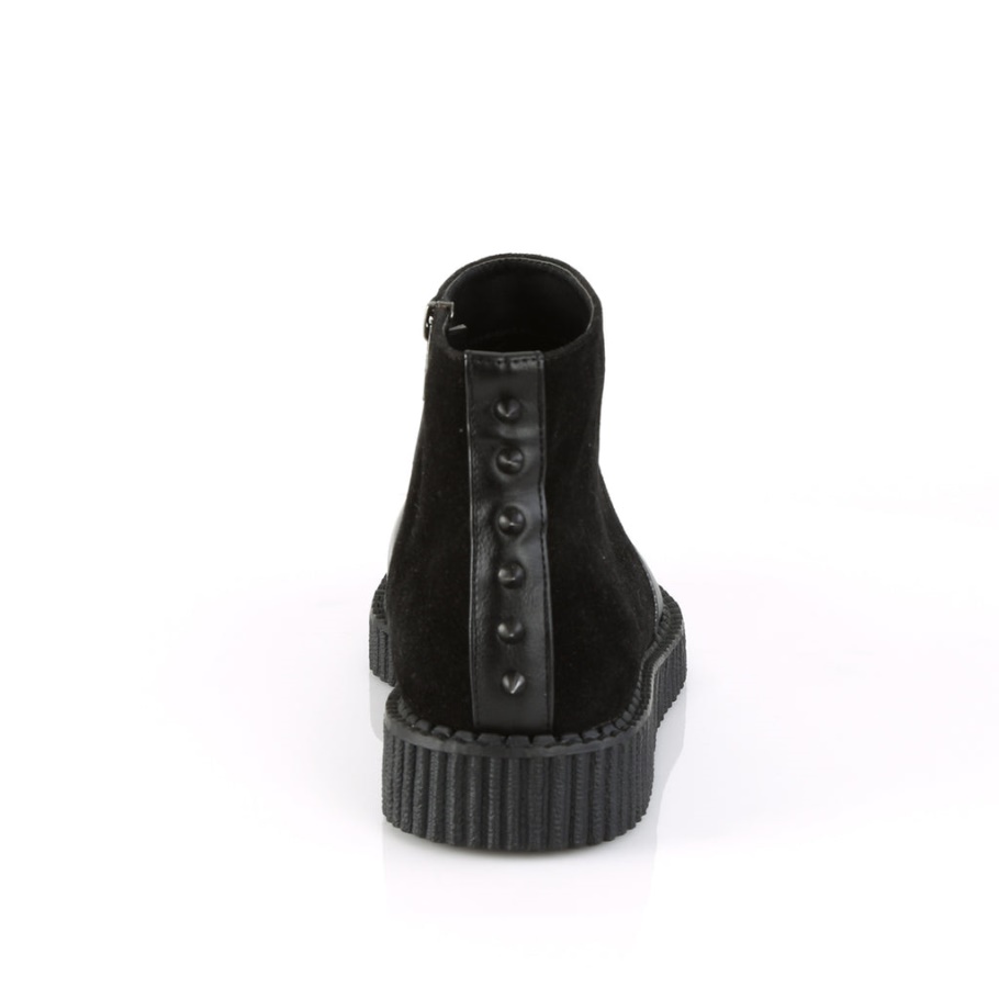 V-creeper-750 Cuero Vegano Negro-microfibra Demonia Botas