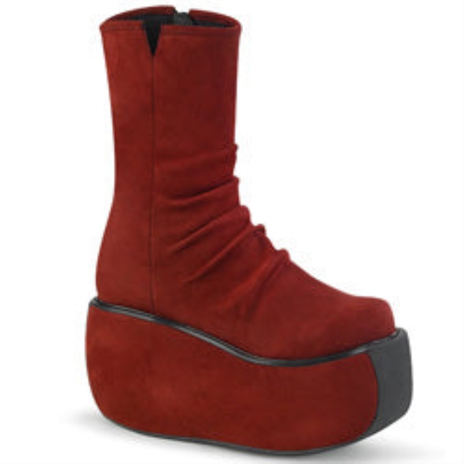 Violet-100 Botas Demon Antelina Burdeos