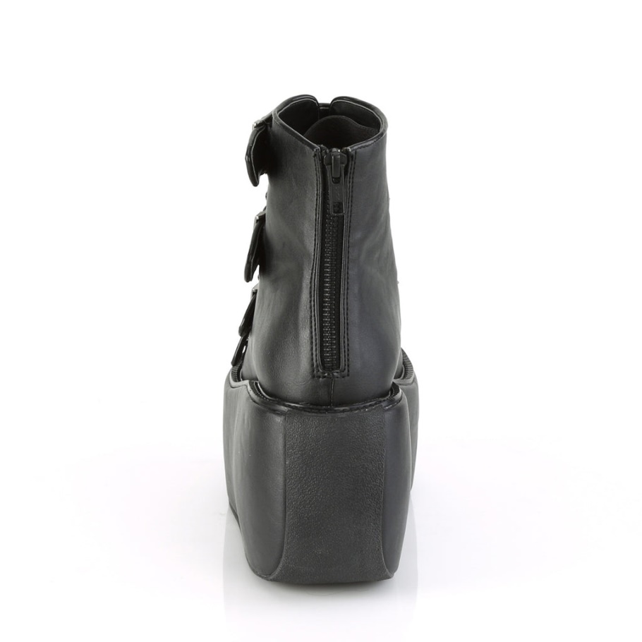 Violet-150 Demonia Botas Cuero Vegano Negro-holograma