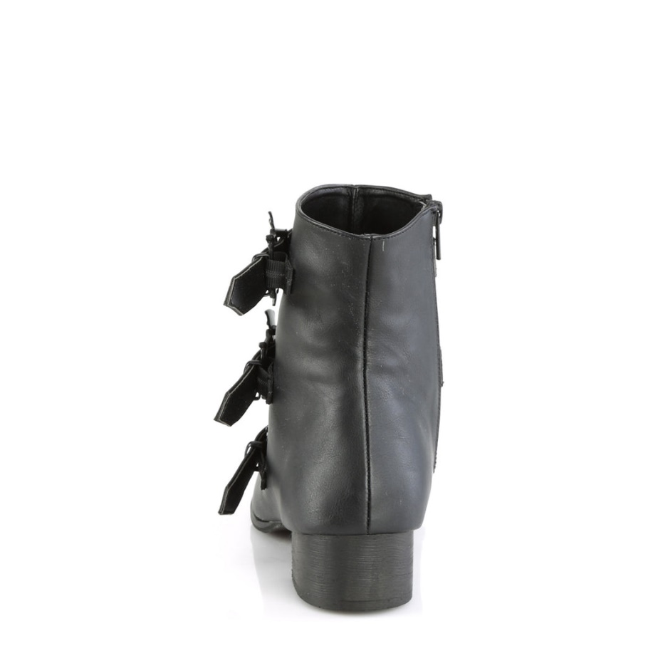 Warlock-50-b Demonia Botas Cuero Vegano Negro