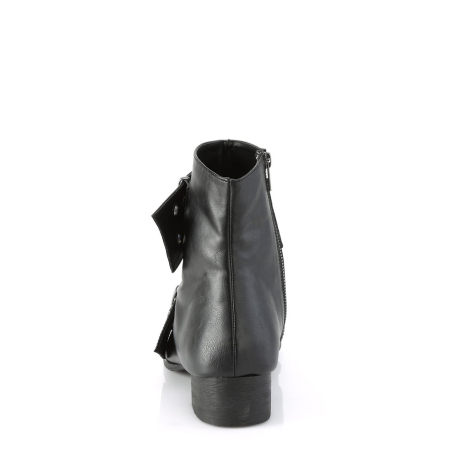 Warlock-55 Demonia Botas Cuero Vegano Negro
