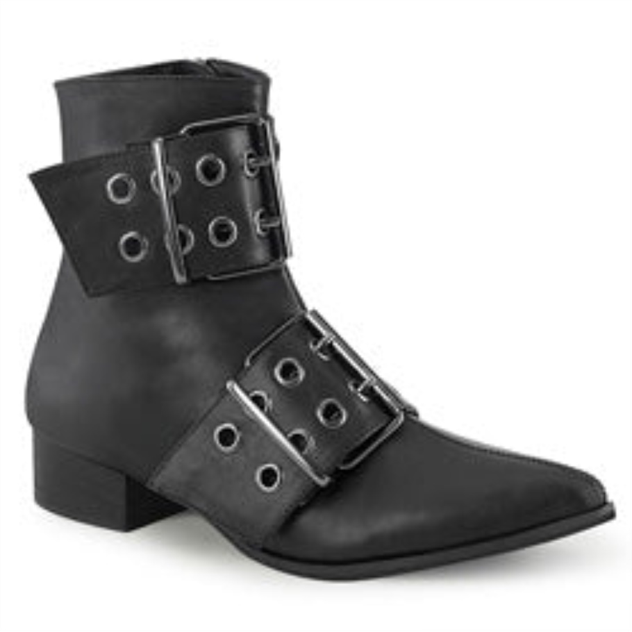 Warlock-55 Demonia Botas Cuero Vegano Negro
